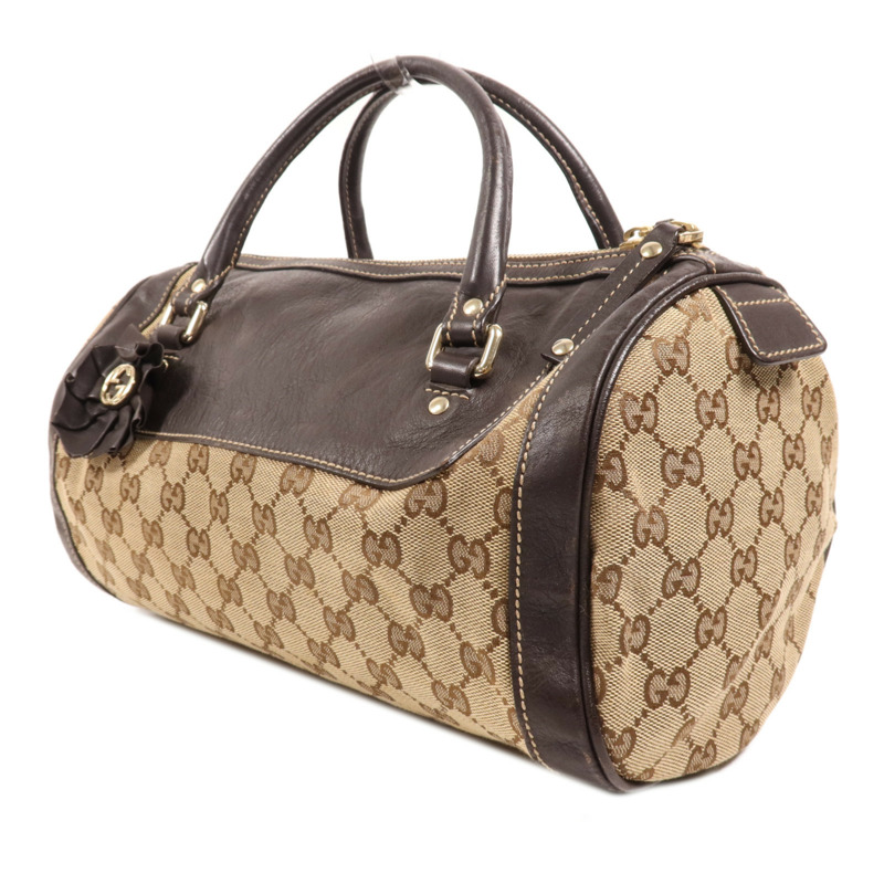 GUCCI 帆布Trophy金扣手挽袋-2