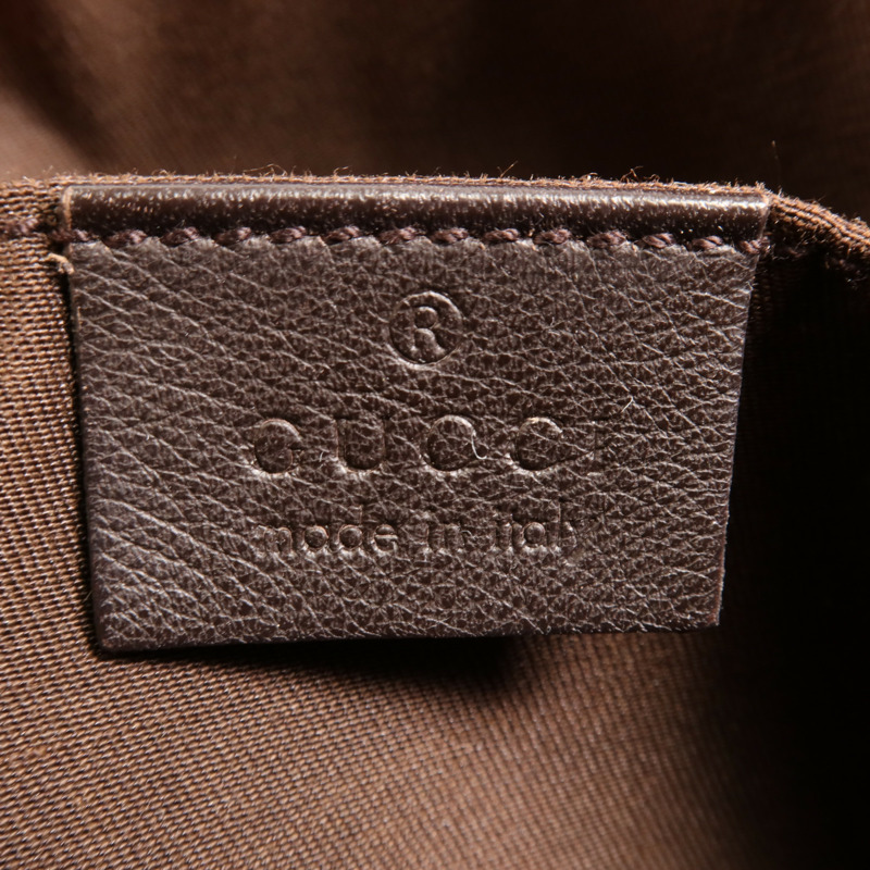 GUCCI 帆布Trophy金扣手挽袋-5