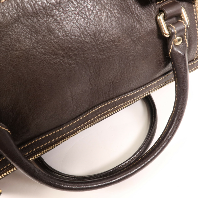 GUCCI 帆布Trophy金扣手挽袋-7