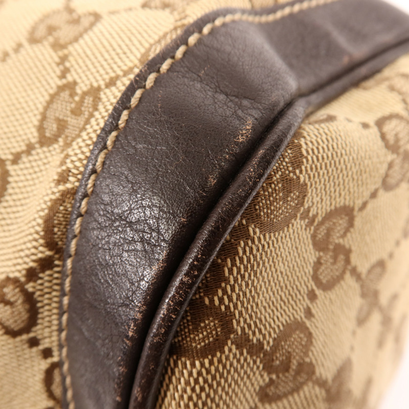 GUCCI 帆布Trophy金扣手挽袋-9