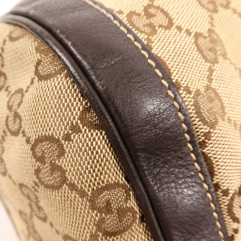 GUCCI 帆布Trophy金扣手挽袋-10