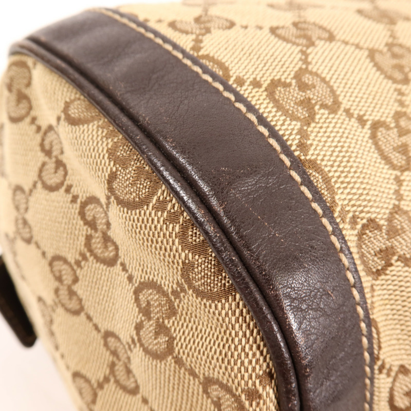 GUCCI 帆布Trophy金扣手挽袋-12