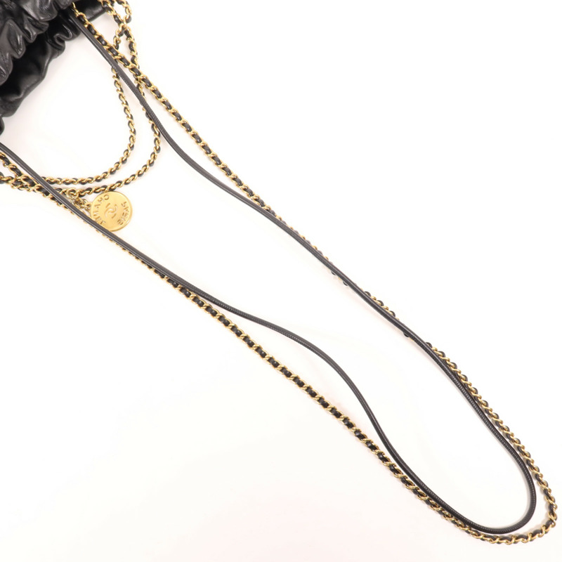 CHANEL 牛皮皮革C22 Mini金扣手挽肩背兩用袋-8