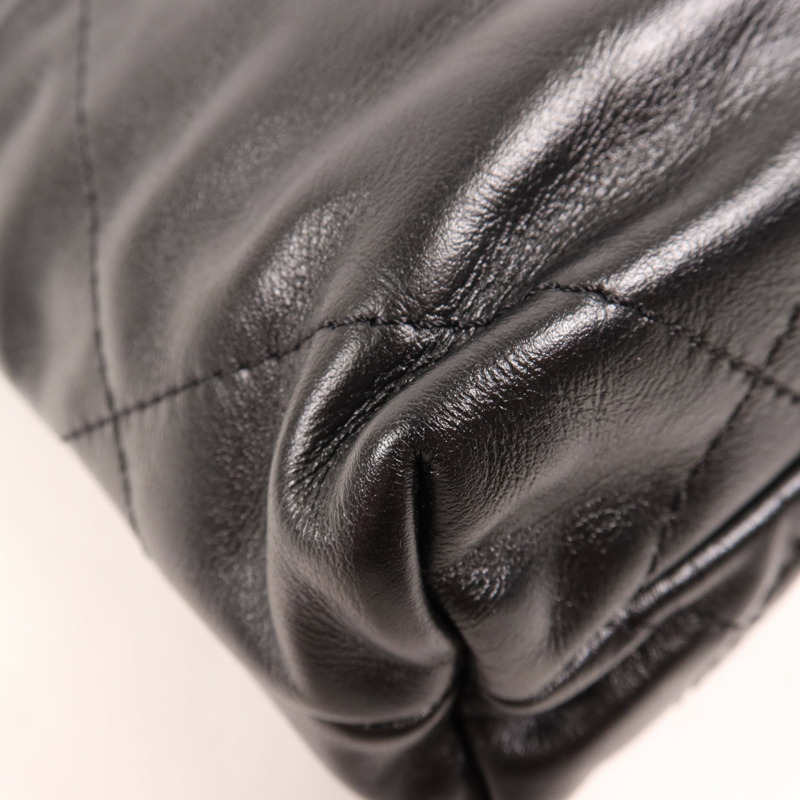 CHANEL 牛皮皮革C22 Mini金扣手挽肩背兩用袋-13