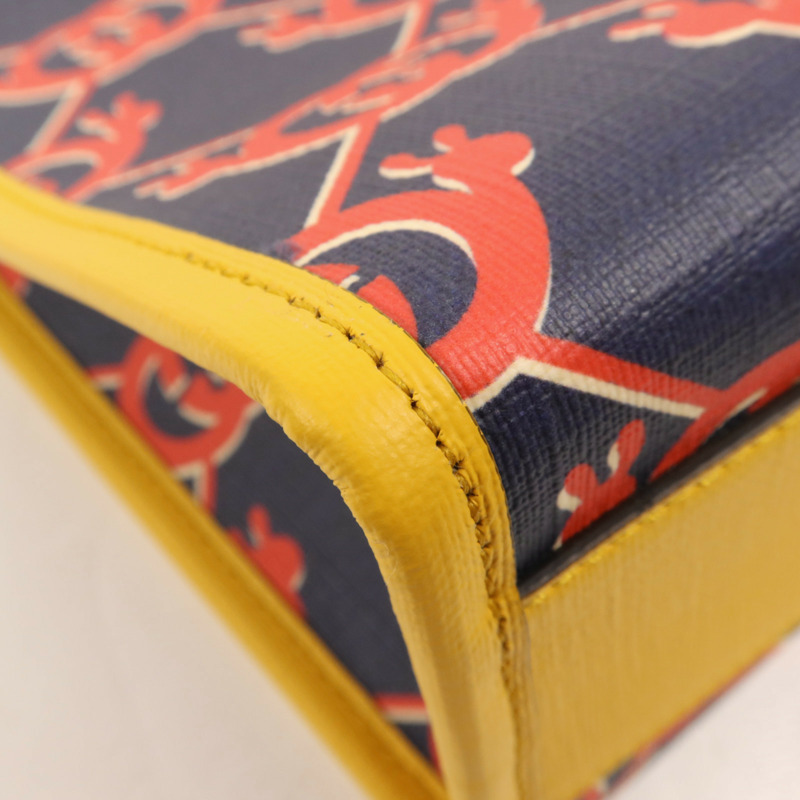 GUCCI 塗層帆布Childrens銀扣手挽袋-10