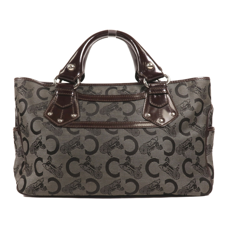 CELINE 帆布Boogie銀扣手挽袋-0