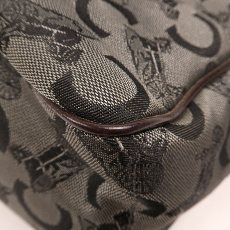 CELINE 帆布Boogie銀扣手挽袋-8