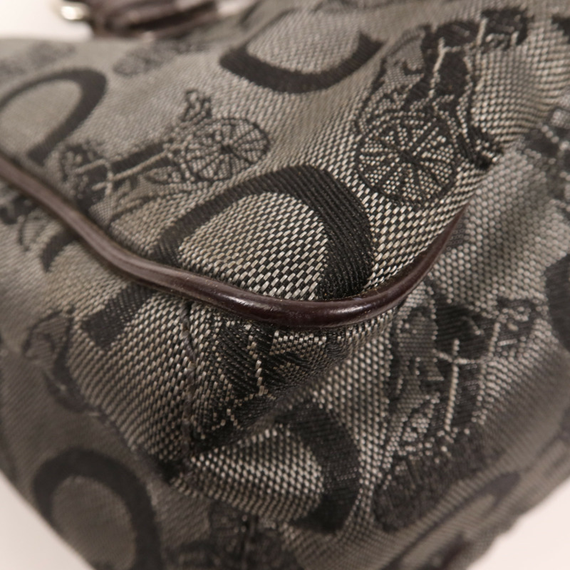 CELINE 帆布Boogie銀扣手挽袋-11