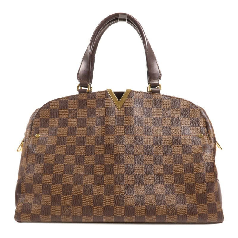 LOUIS VUITTON Damier Kensington Bowling金扣手挽袋-0