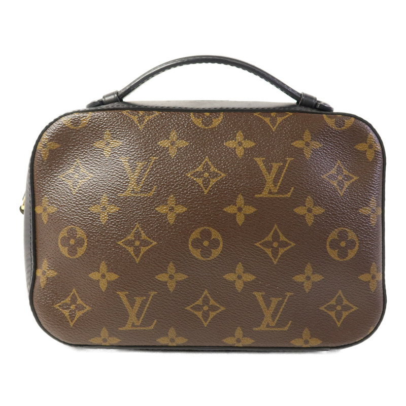 LOUIS VUITTON Monogram Saintonge金扣手挽袋棕色-1