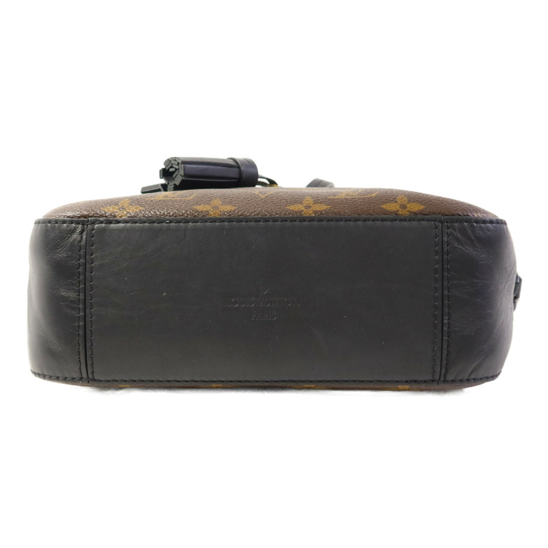 LOUIS VUITTON Monogram Saintonge金扣手挽袋棕色-3