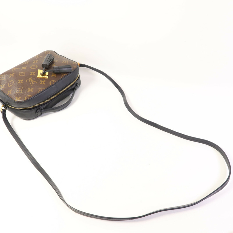 LOUIS VUITTON Monogram Saintonge金扣手挽袋棕色-4