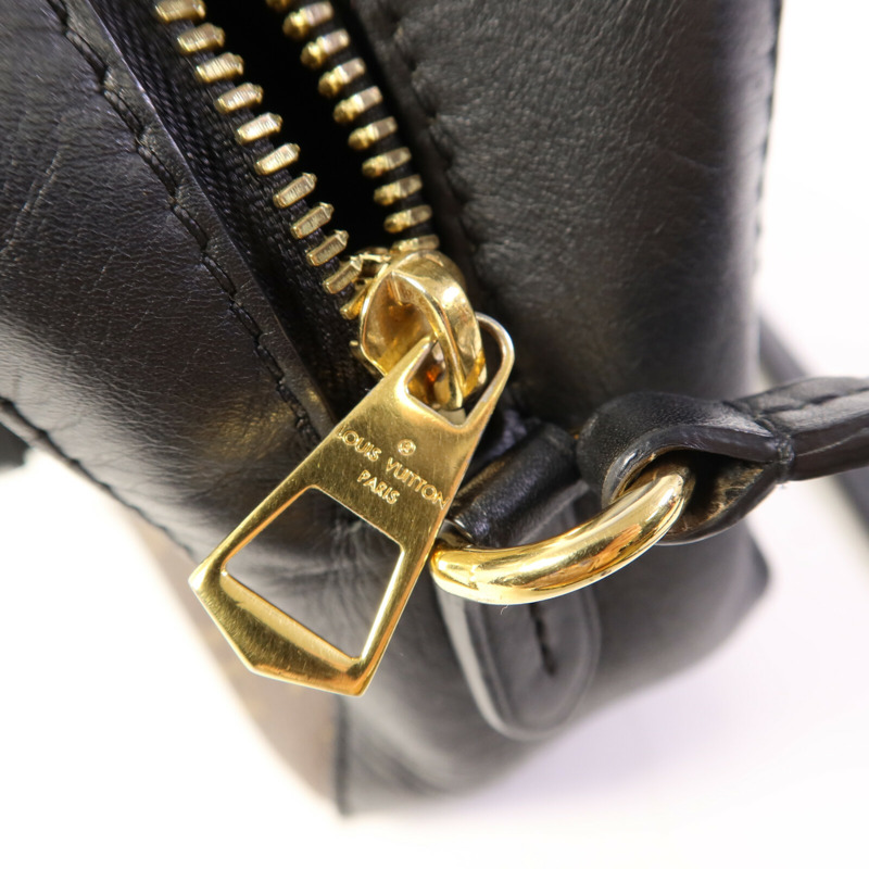 LOUIS VUITTON Monogram Saintonge金扣手挽袋棕色-9