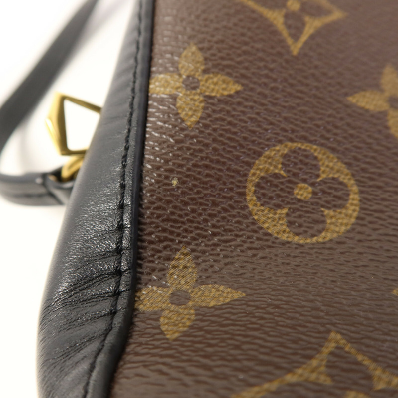 LOUIS VUITTON Monogram Saintonge金扣手挽袋棕色-15