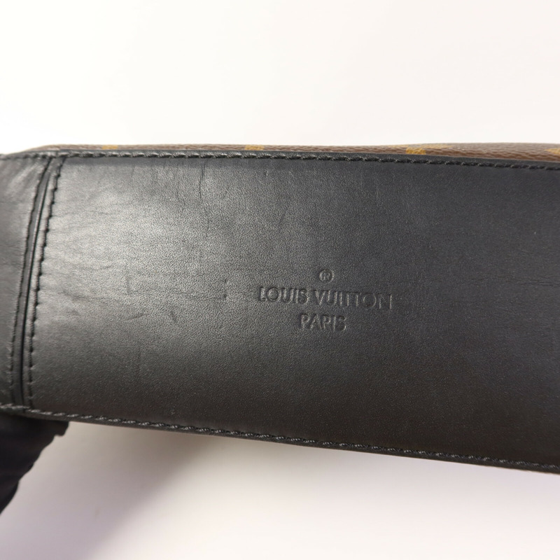 LOUIS VUITTON Monogram Saintonge金扣手挽袋棕色-16