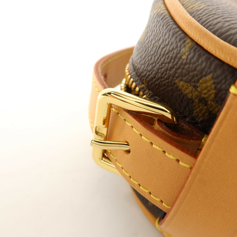 LOUIS VUITTON Monogram Game On Coeur金扣肩背袋棕色-9