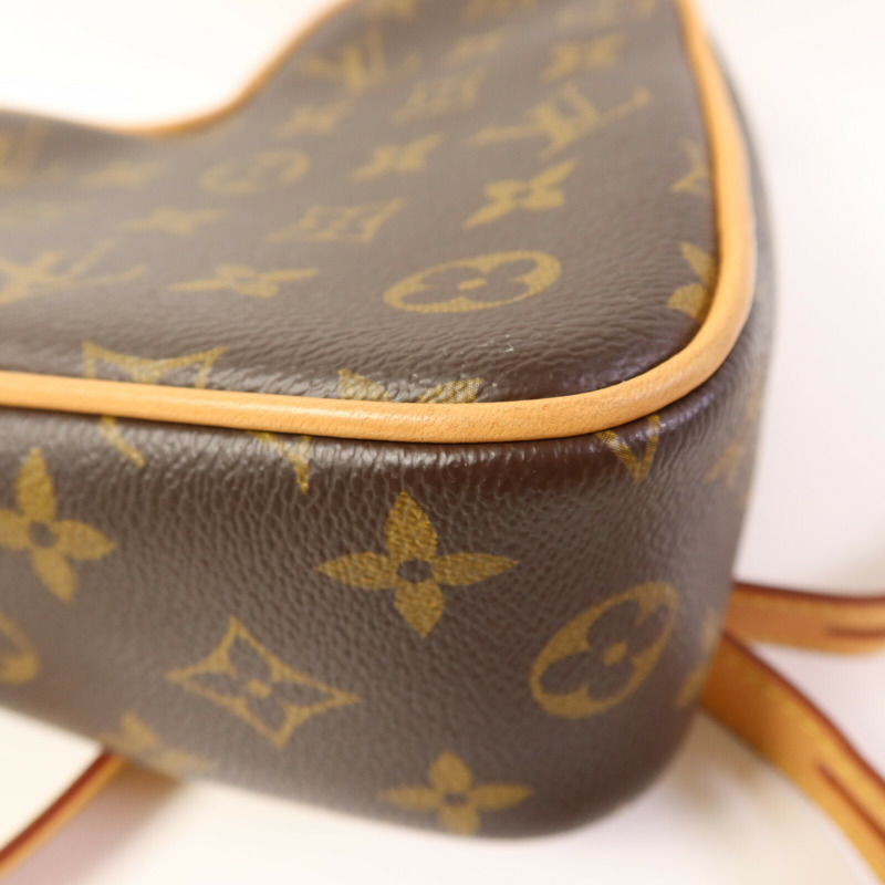 LOUIS VUITTON Monogram Game On Coeur金扣肩背袋棕色-13