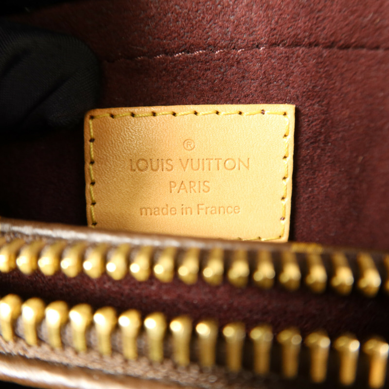 LOUIS VUITTON Monogram Montaigne BB金扣手挽肩背兩用袋棕色-6