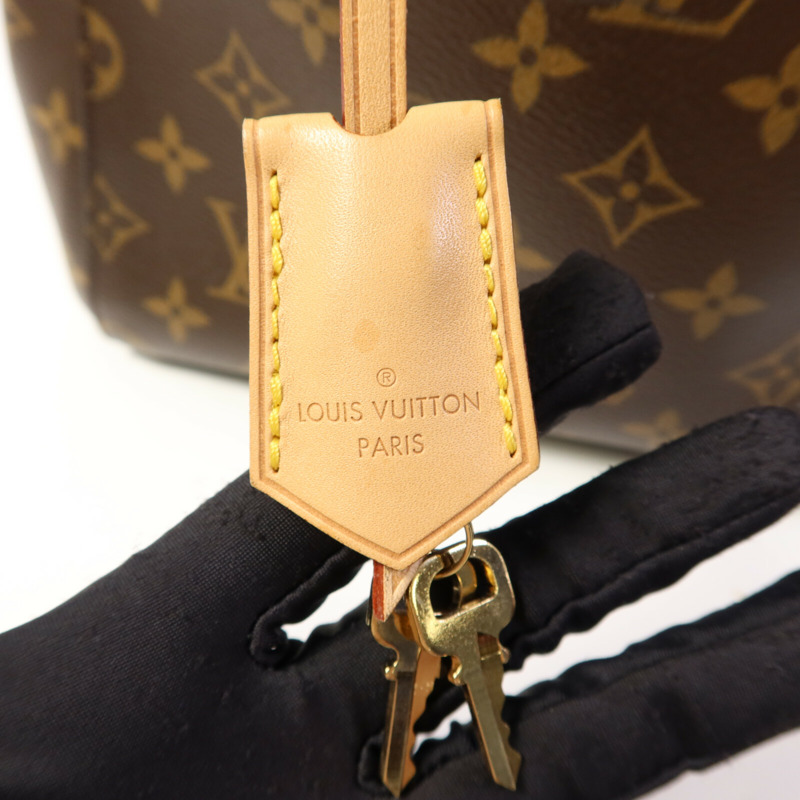 LOUIS VUITTON Monogram Montaigne BB金扣手挽肩背兩用袋棕色-10