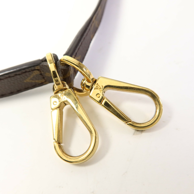 LOUIS VUITTON Monogram Montaigne BB金扣手挽肩背兩用袋棕色-11