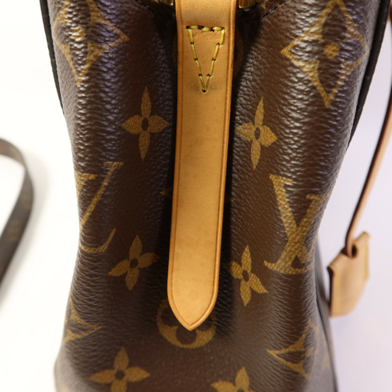 LOUIS VUITTON Monogram Montaigne BB金扣手挽肩背兩用袋棕色-16