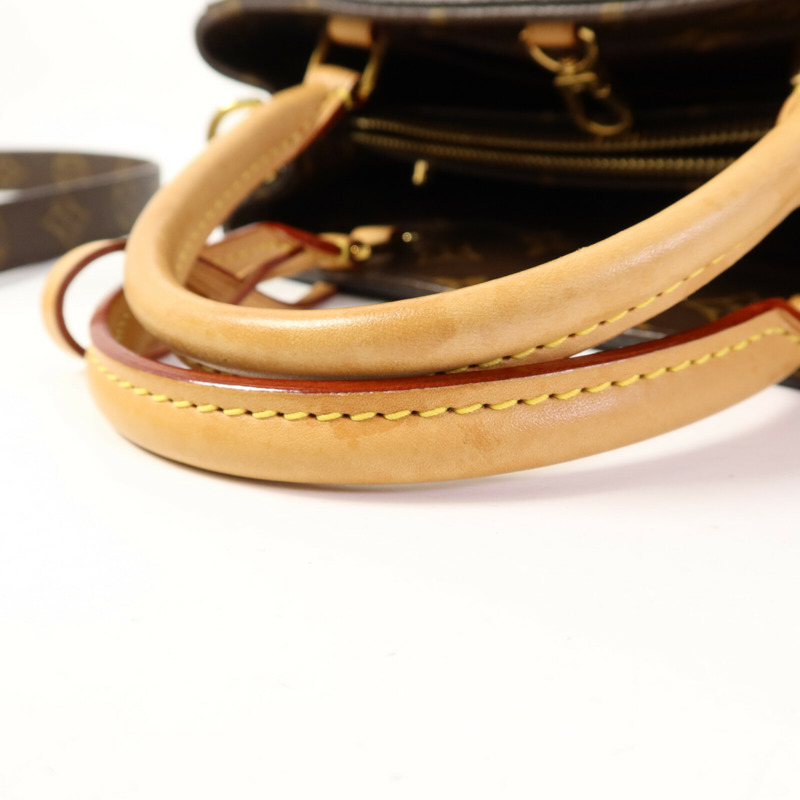 LOUIS VUITTON Monogram Montaigne BB金扣手挽肩背兩用袋棕色-17