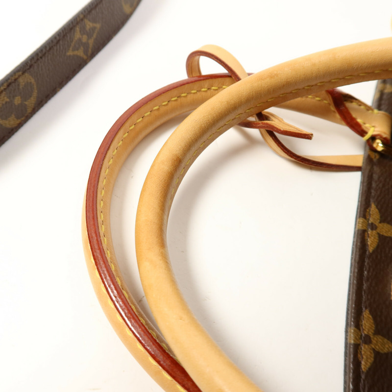 LOUIS VUITTON Monogram Montaigne BB金扣手挽肩背兩用袋棕色-18