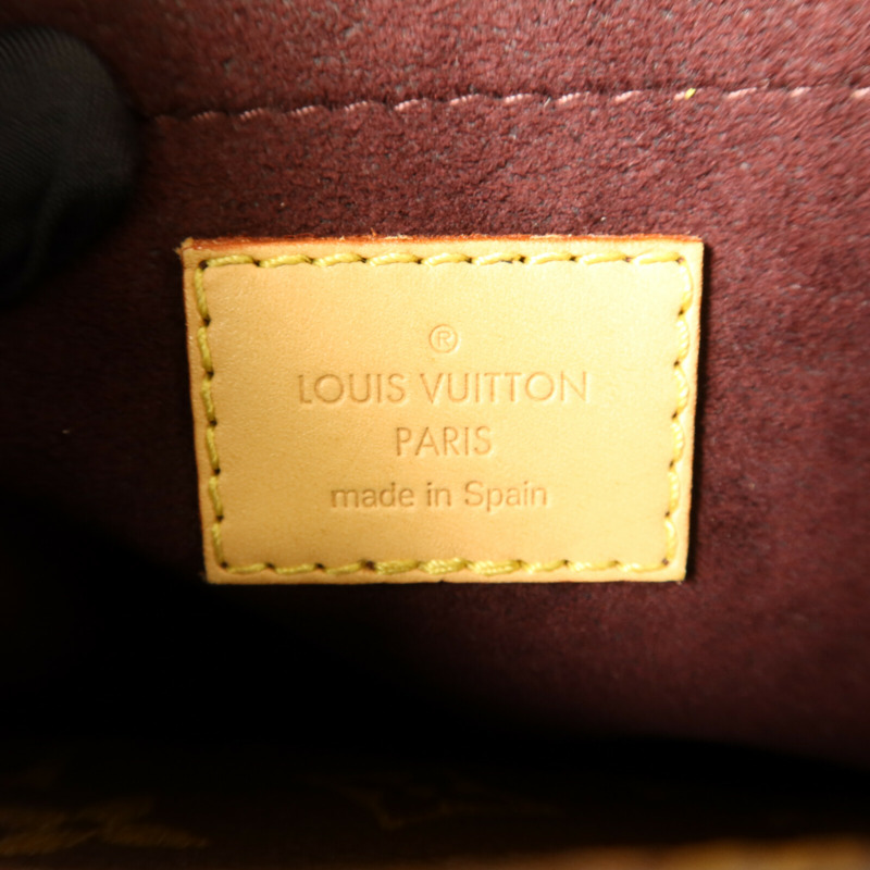 LOUIS VUITTON Monogram Montaigne BB金扣手挽肩背兩用袋棕色-7