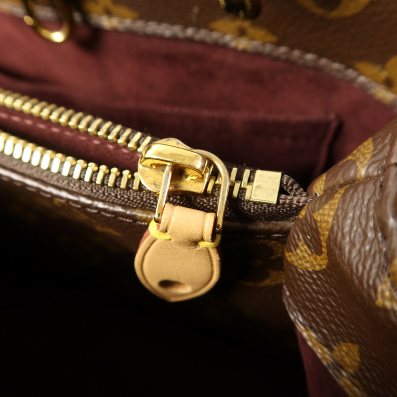 LOUIS VUITTON Monogram Montaigne BB金扣手挽肩背兩用袋棕色-9