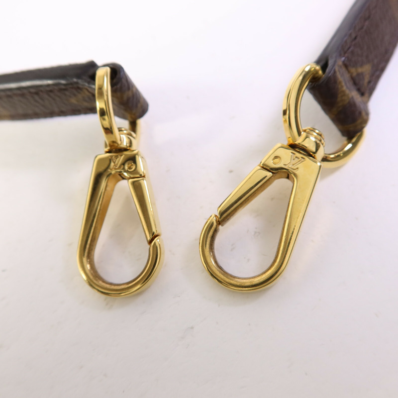 LOUIS VUITTON Monogram Montaigne BB金扣手挽肩背兩用袋棕色-10