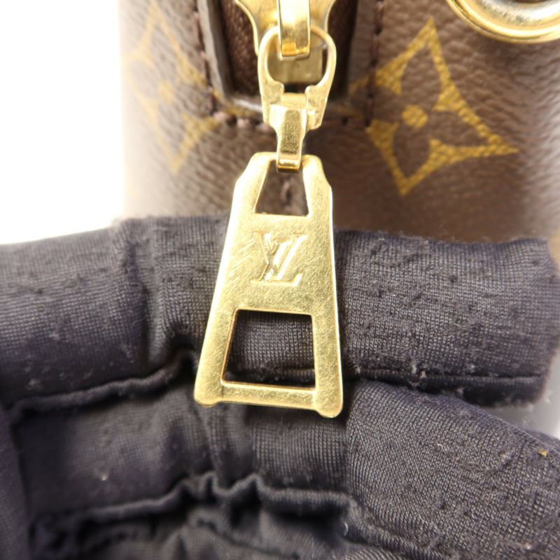LOUIS VUITTON Monogram Petite Malle Souple金扣手挽肩背兩用袋棕色-8