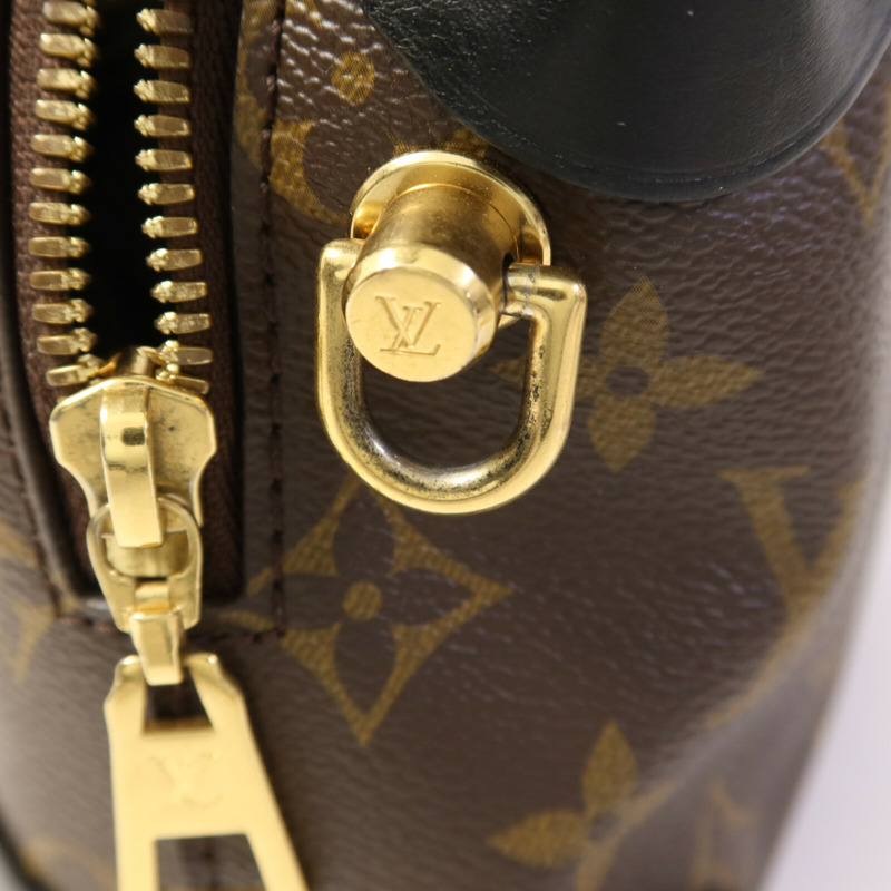 LOUIS VUITTON Monogram Petite Malle Souple金扣手挽肩背兩用袋棕色-12