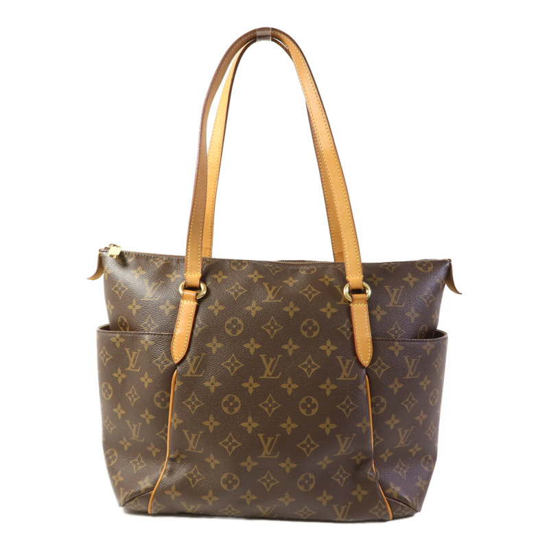 LOUIS VUITTON Monogram Totally MM金扣肩背袋棕色-2