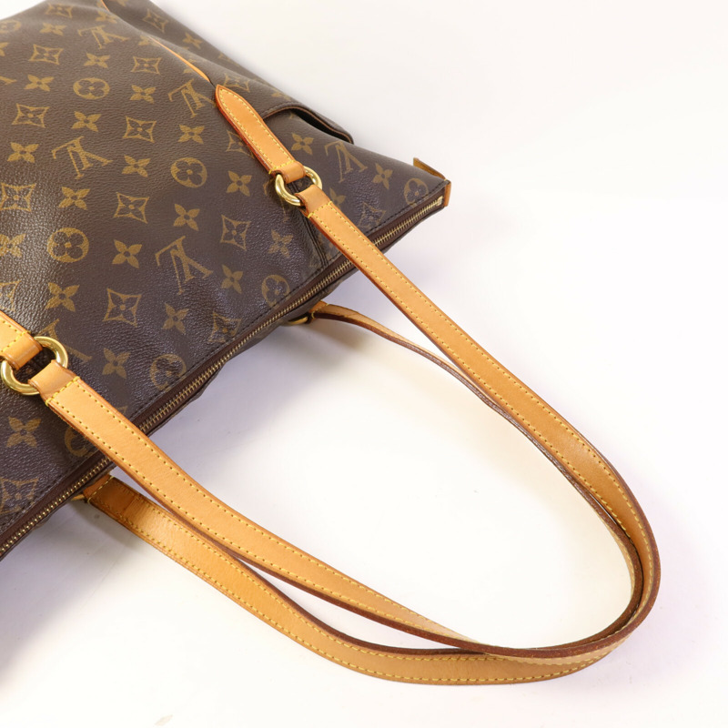 LOUIS VUITTON Monogram Totally MM金扣肩背袋棕色-4