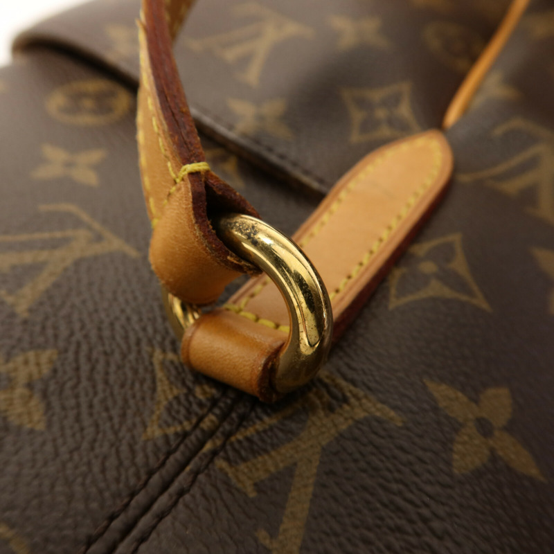 LOUIS VUITTON Monogram Totally MM金扣肩背袋棕色-10