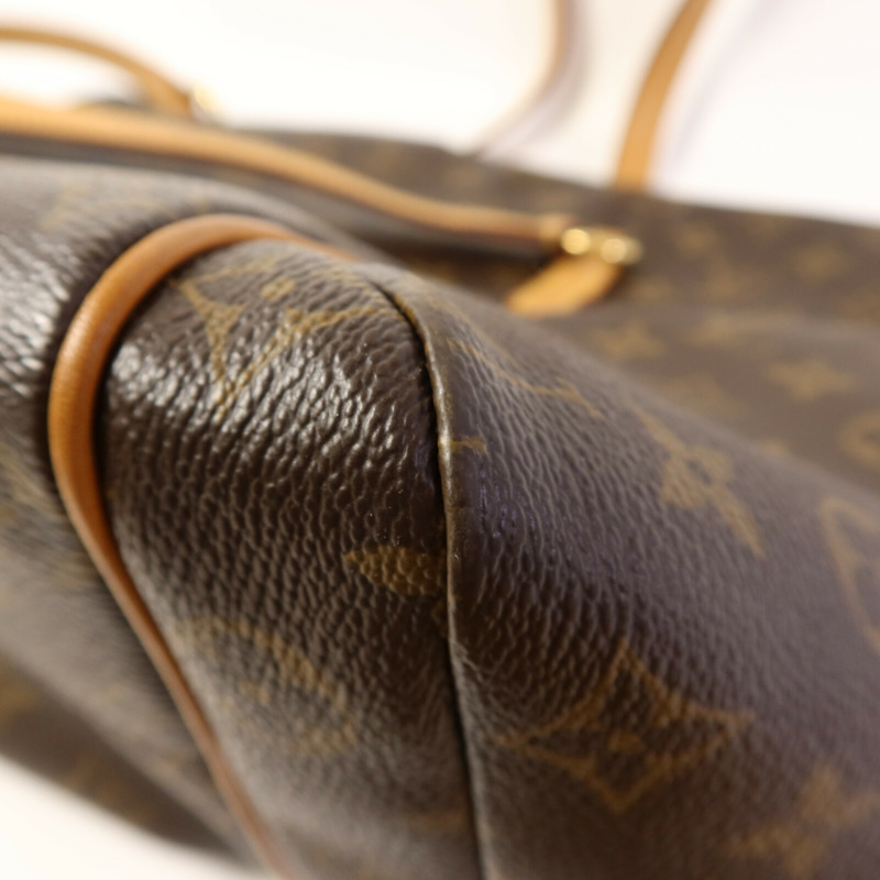 LOUIS VUITTON Monogram Totally MM金扣肩背袋棕色-14