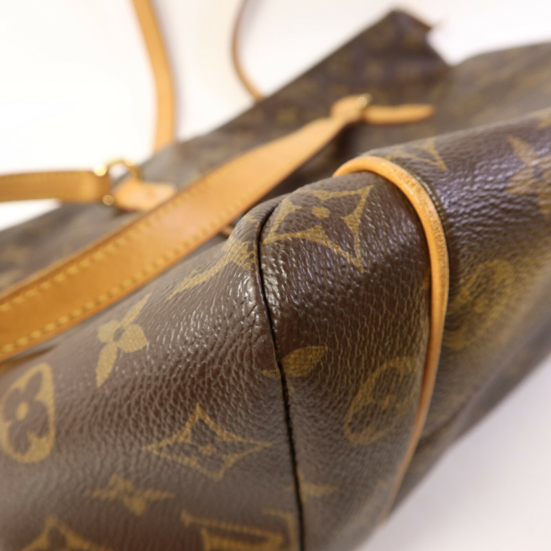 LOUIS VUITTON Monogram Totally MM金扣肩背袋棕色-15