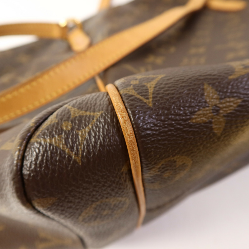 LOUIS VUITTON Monogram Totally MM金扣肩背袋棕色-16