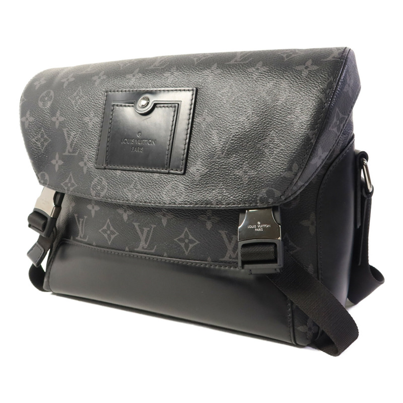 LOUIS VUITTON Monogram Eclipse Messenger PM Voyager銀扣肩背袋-2