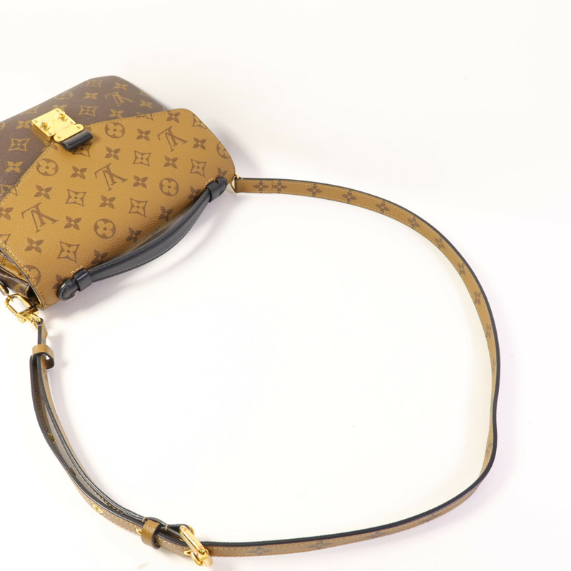 LOUIS VUITTON Monogram Reverse Pochette Metis金扣手挽肩背兩用袋-4