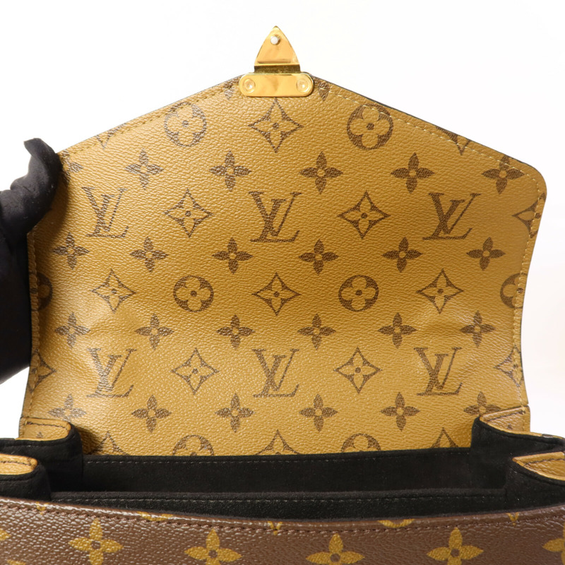 LOUIS VUITTON Monogram Reverse Pochette Metis金扣手挽肩背兩用袋-6