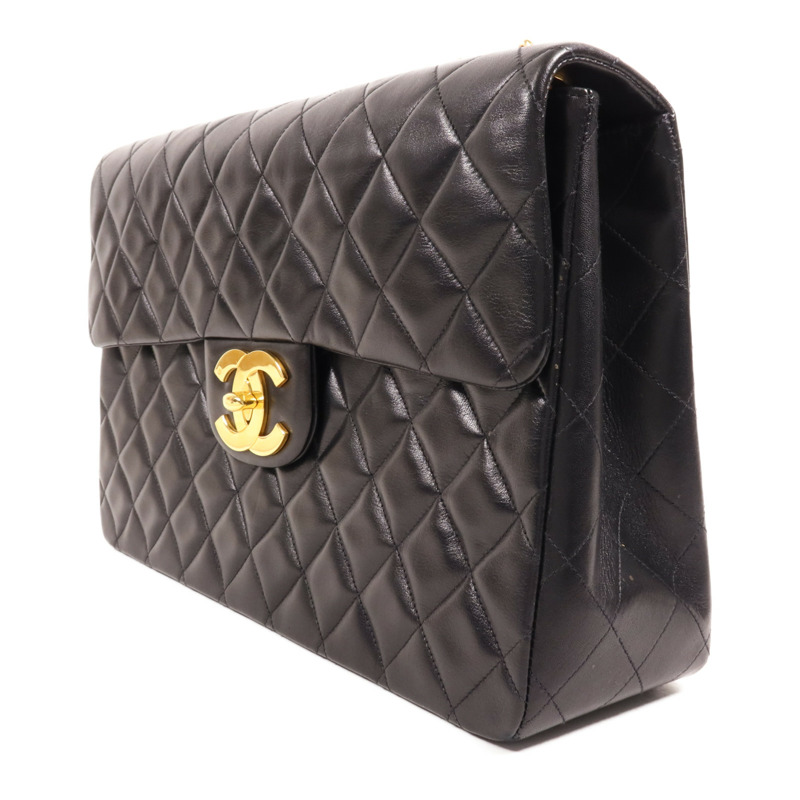 CHANEL 牛皮皮革Vintage Classic Flap Bag金扣鏈帶肩背袋-2