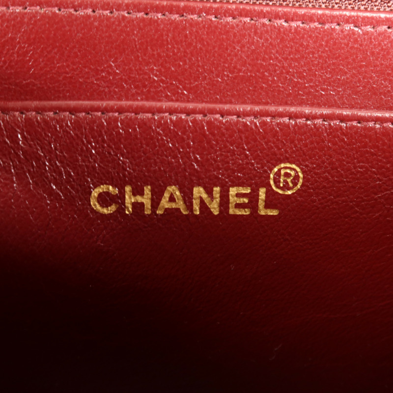 CHANEL 牛皮皮革Vintage Classic Flap Bag金扣鏈帶肩背袋-5