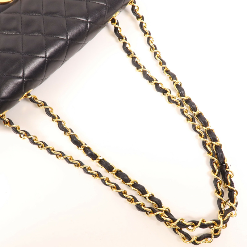 CHANEL 牛皮皮革Vintage Classic Flap Bag金扣鏈帶肩背袋-8