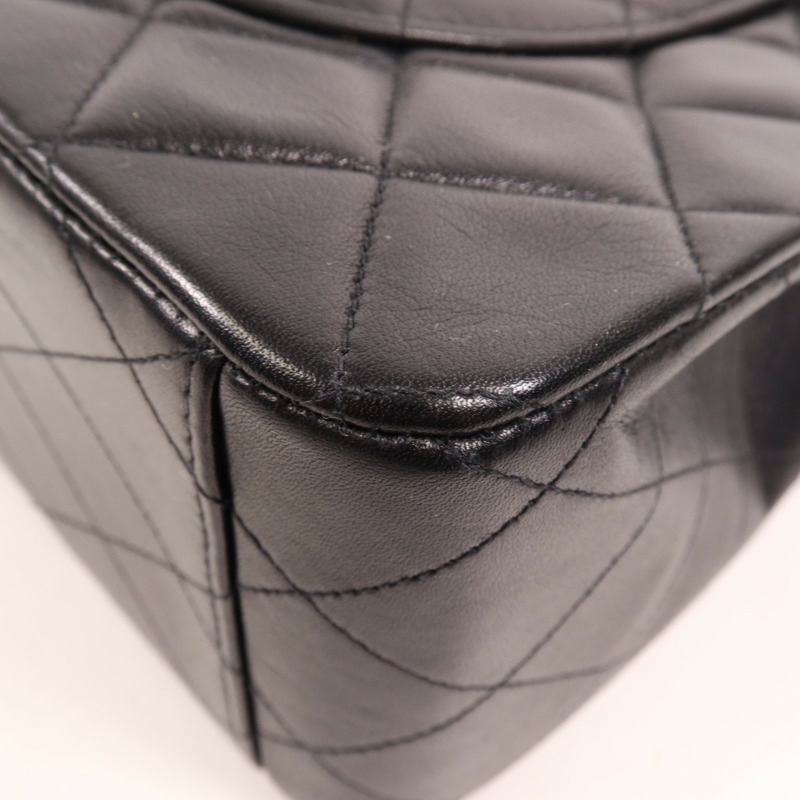 CHANEL 牛皮皮革Vintage Classic Flap Bag金扣鏈帶肩背袋-12