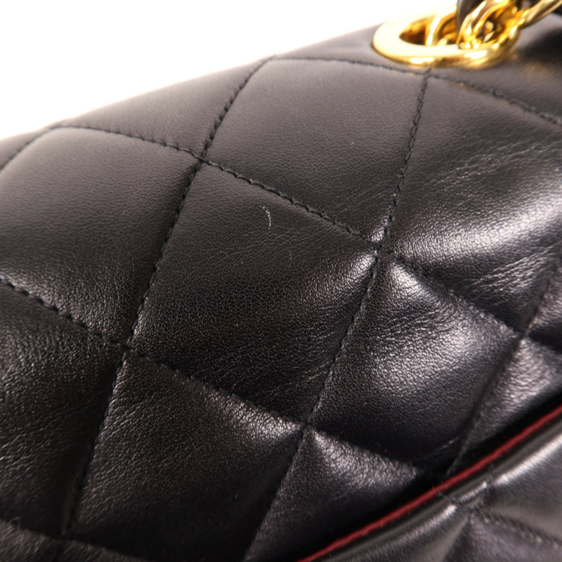 CHANEL 牛皮皮革Vintage Classic Flap Bag金扣鏈帶肩背袋-15