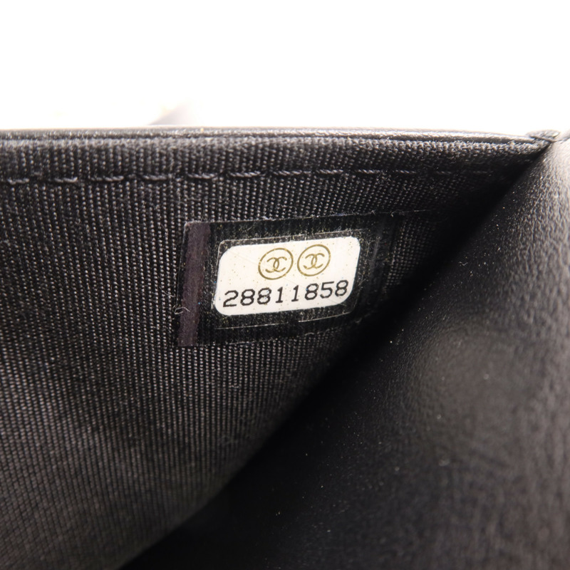 CHANEL 牛皮皮革Boy WOC Wallet On Chain金扣鏈帶肩背袋-6