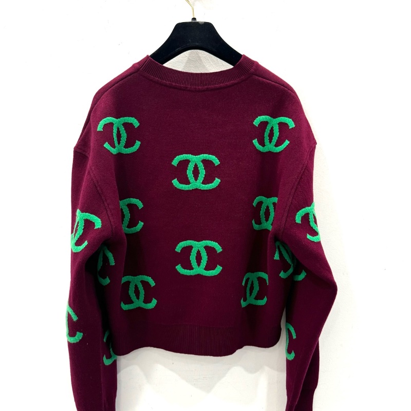 ❤️ CHANEL 撞色款LOGO毛衣-2