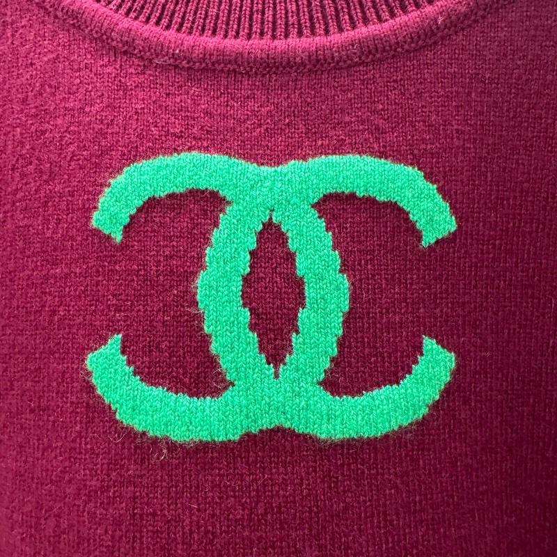 ❤️ CHANEL 撞色款LOGO毛衣-3
