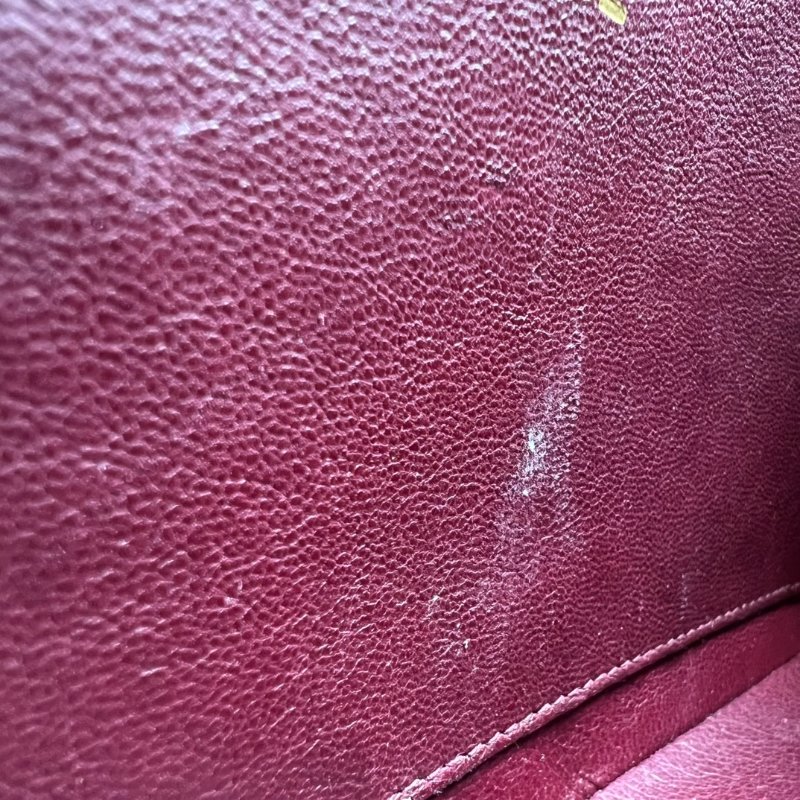 CHANEL 5開 黑金羊皮黛妃包 VINTAGE-8